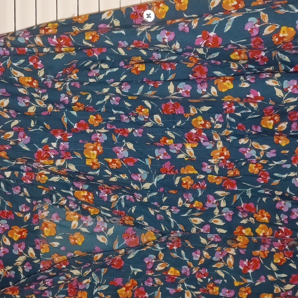 Roaman's Floral Blouse EUC Comfortable tunic style plus size 16W - Picture 3 of 4